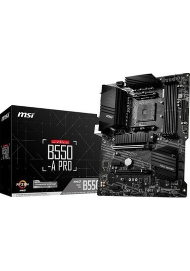 B550-a Pro Am4 Ddr4 Bellek 4400 Oc Hdmı Dp M.2 Usb3.2 Atx Anakart