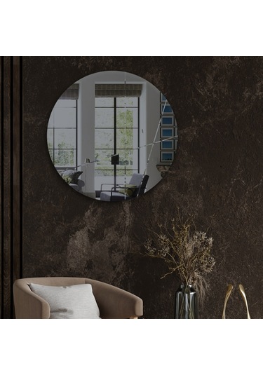 Ayna | Füme Ayna | Tasarım Kanallı | Çap60Cm