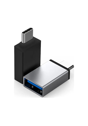 Type C To USB 3.0 Otg Çevirici Veri Aktarım Dönüştürücü Siyah