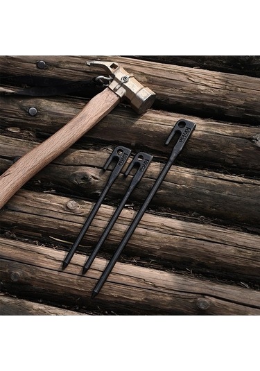 Bloomnest Dayanıklı 55 Çelik Çadır Kazığı - 200mm/300mm, Taşınabilir Kamp Aksesuarı, Çok Renkli Tasarım Çok Renkli