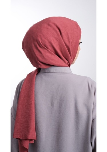 Hürrem Bone 202105_05 Pamuk Düz Klasik Caz Şal Kiremit