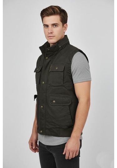 Erkek Kışlık İçi Peluş Spor Avcı Yelek 4101 Bgl-st04910 Haki