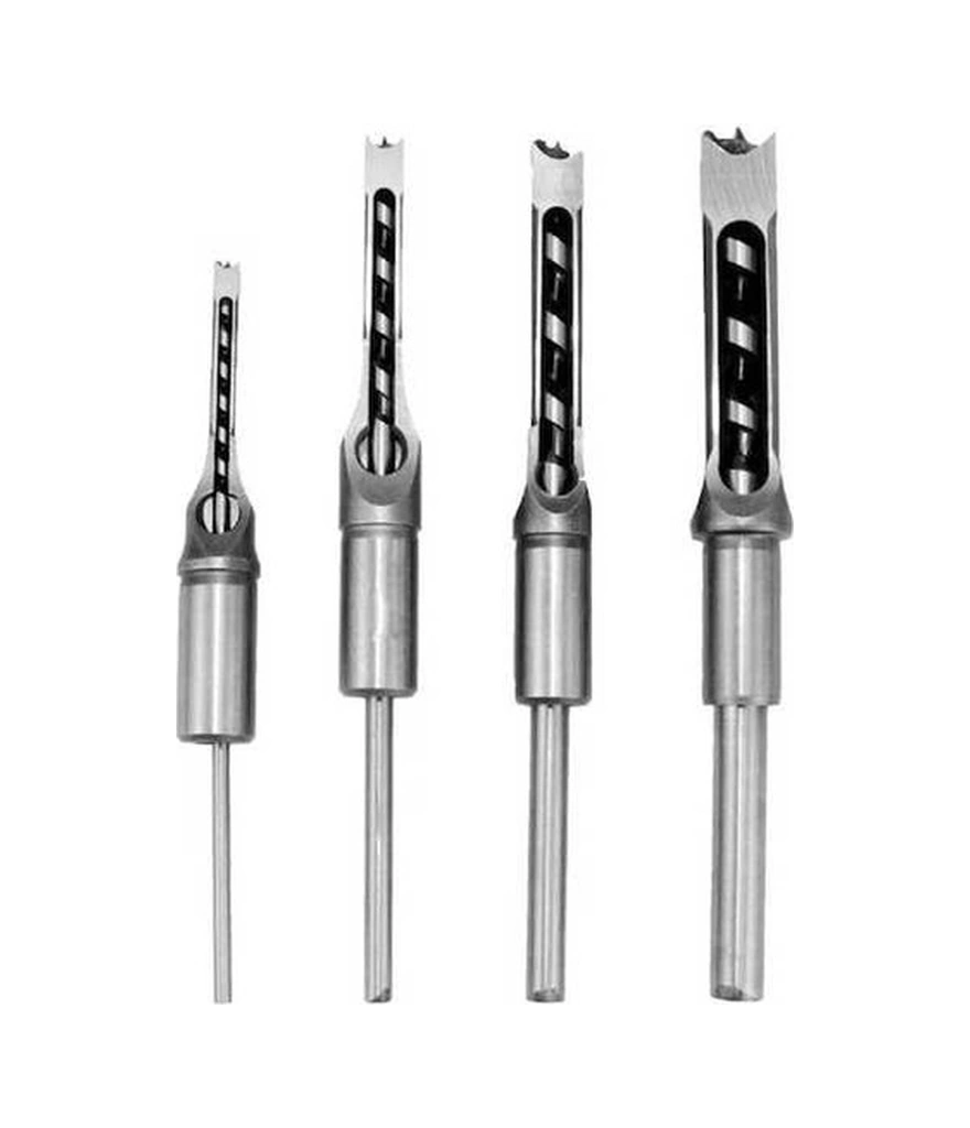 Tongxida Kare Delik Matkap Ucu Ağaç İşleme 4'lu Set, Testere Uyumluluğu