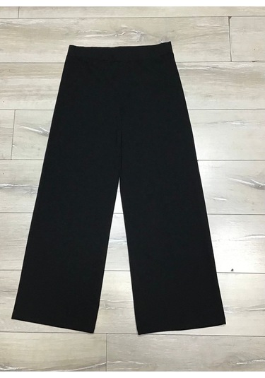 Scuba Beli Lastikli Bedenli Büyük Beden Bol Paça Panolont-inci Siyah