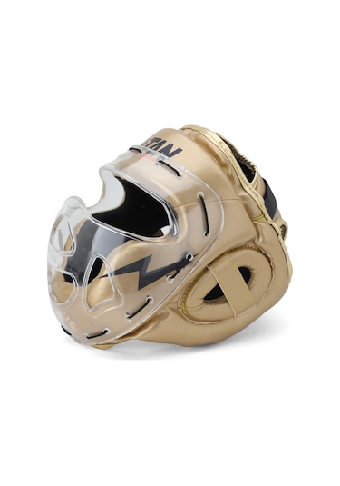 Yüz Korumalı Boks Kaskı , Gold Altın Model Çok Renkli