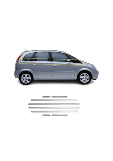 AG-Tuning Opel Meriva A Krom Cam Çıtası 8 Parça 2003-2010 Arası Paslanmaz Çelik