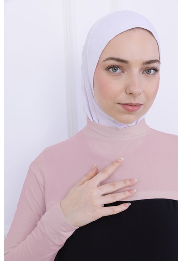 Balıkçı Yaka Boyunluklu Kolluk - Likralı Kadın Body Tesettür Crop Bolero-pudra Pudra