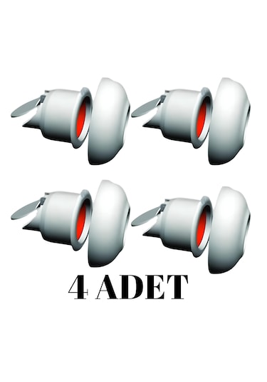 4 Adet Koku Yok Çekvalfli Adaptör Lavabo Gideri Koku Önleyici