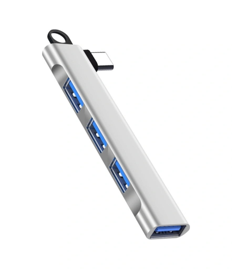 Sones Yan Fişli Kablosuz Yerleştirme İstasyonu 4'ü 1 Arada Çok İşlevli Bilgisayar Kablo Hub'ları, Port: Type-c 3.0 Gümüş