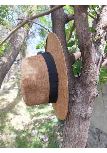 Suyutti Kostan Aksesuar Unisex Hasır Şapka Camel camel