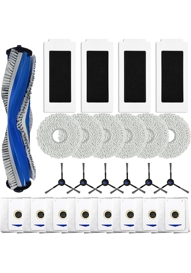Xurunkeji Ecovacs Deebot T30 Pro Omnı / T30 Max / T30 / Ddx14 Elektrikli Süpürge Yedek Parçaları Ana Yan Fırça Hepa Filtre Paspas Bezi