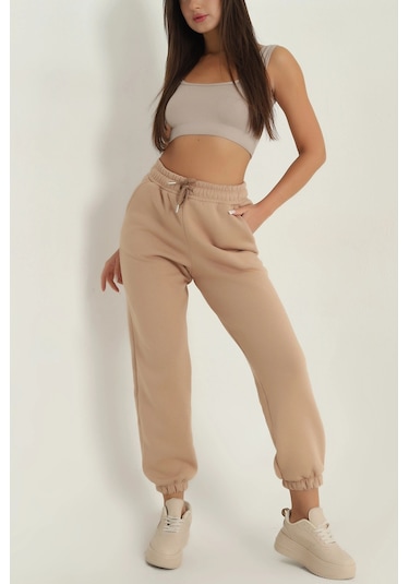 3 İplik Şardonlu Paça Lastikli Eşofman Bisküvi İs001 Bisküvi