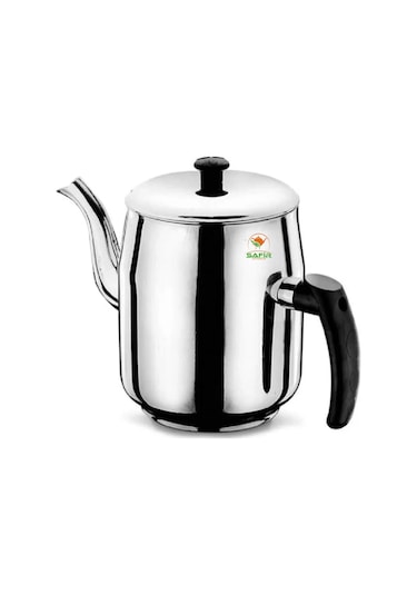 Safir Paslanmaz Çelik Kahveci Demlik 2 Litre Hacimli 3 Numara Beyaz