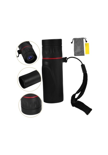 Hymark 100x25 Zoomlu Yüksek Çözünürlüklü Tek Gözlü Monoküler Dürbün Siyah