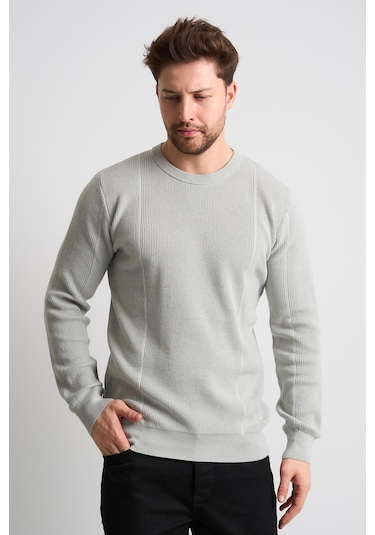 Alexandergardı Dokulu Siyah Triko Kazak Et-3633-t Gri