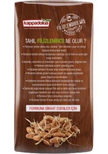 Kappadokia Filizlendirilmiş (Aktive) Buğday Unu 1 KG