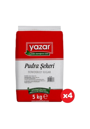 Yazar Pudra Şekeri 4 x 5 KG