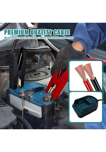 Suofeng 18v Makita Akülü Araç Jump Starter, 1.75m 12awg Kablolu, Abs + Bakır, Araç Acil Başlatıcı, Dış Etkinlikler İçin Güç Kaynağı