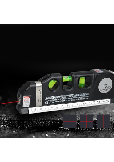 Xindoker Plastik Ve Metal Levha Lazer Seviye Cihazı - 3 Seviye Modu Yatay, Dikey, Çapraz Ve Balon Seviyesi İle Ahşapçılık Ve İnşaat Ölçümleri