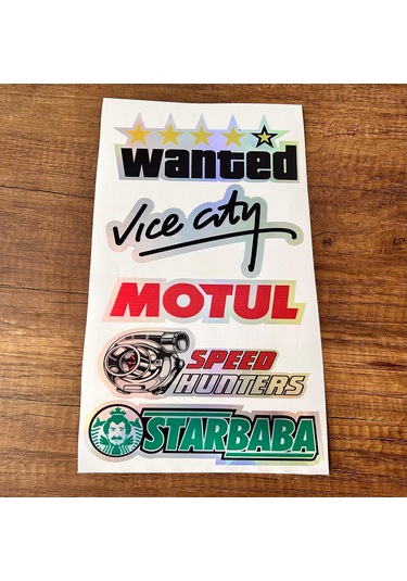 Araç Arka Cam Yazısı Hologramlı Yan Kapı, Yan Cam Stickerı Wanted