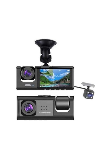 Supermarket1 3 Kameralı Araç Kayıt Cihazı 1080p, Gece Görüş, Wifi, 128gb, Kaskedir