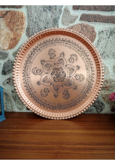 Modabakir Dekorasyon Tepsi Bakır 40 Cm