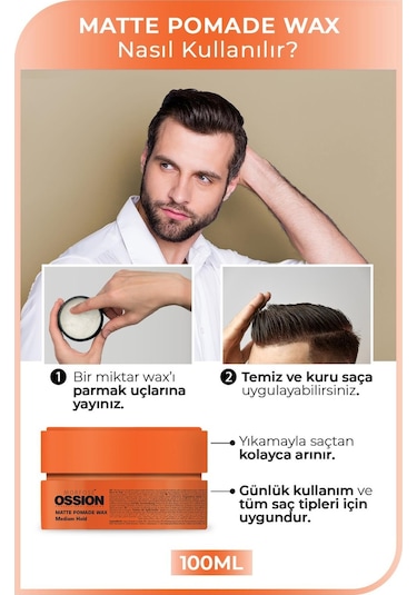 Morfose Ossion Matte Pomade Wax Medium Hold 100 ML