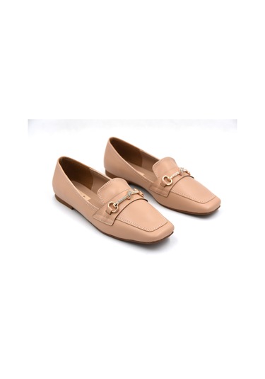 Park Moda Taş Toka Detaylı Günlük Kadın Babet Nut Nut