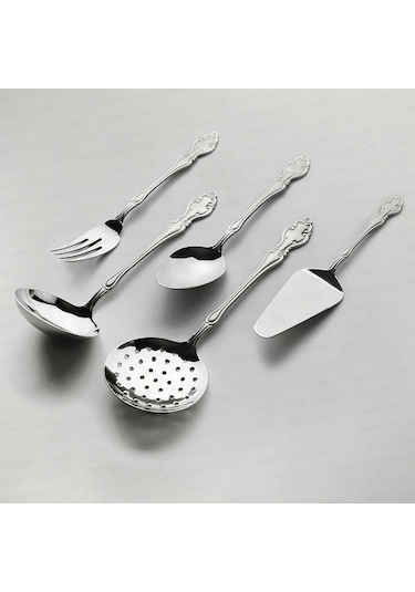 Nehir Adriana Saten 12 Kişilik 89 Parça Çatal Kaşık Bıçak Takımı Gümüş