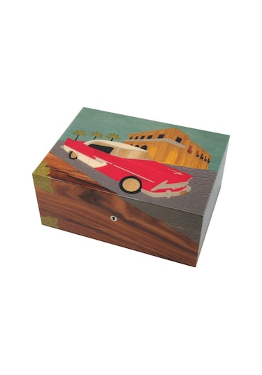 Gentili Emilio Desenli Ahşap Kaplama Humidor 373047
