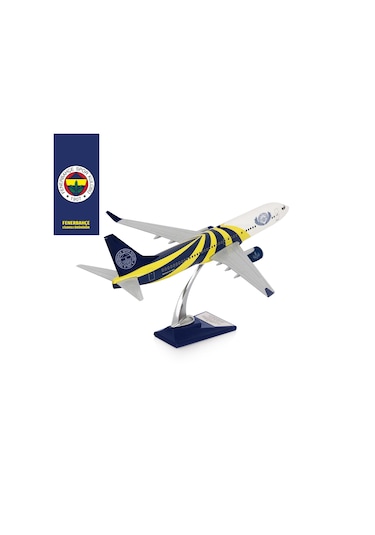 Zekupp Boeing 737-800 1/100 Ölçek Fenerbahçe Lisanslı Sarı Lacivert Tasarım Maket Uçak