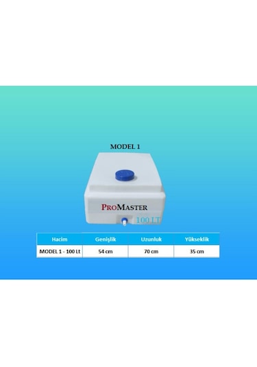 100 Lt Model 1 Kare Su Deposu Tankı Bidonu Karavan