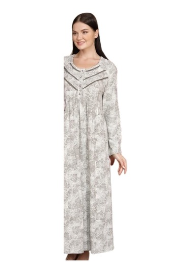 Bone Club 5718 Geniş Beden Seçenekli Kadın Gecelik Haki Yeşil V1 Haki