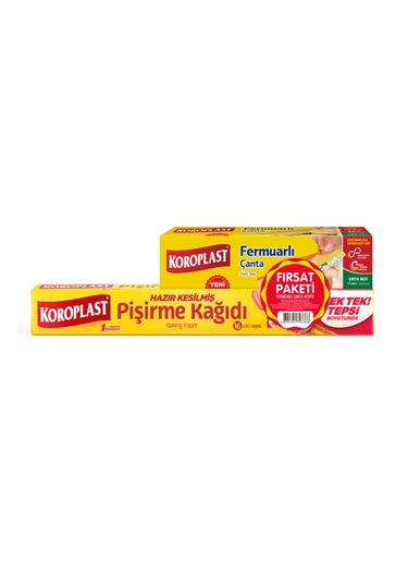 Koroplast Pişirme Kağıdı 16 Lı Fermuarlı Çanta Orta Boy 12 Li X 3
