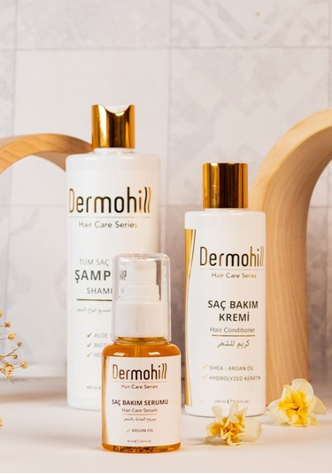 Dermohill Şampuan 400 ML + Saç Kremi 200 ML + Saç Bakım Serumu 60 ML