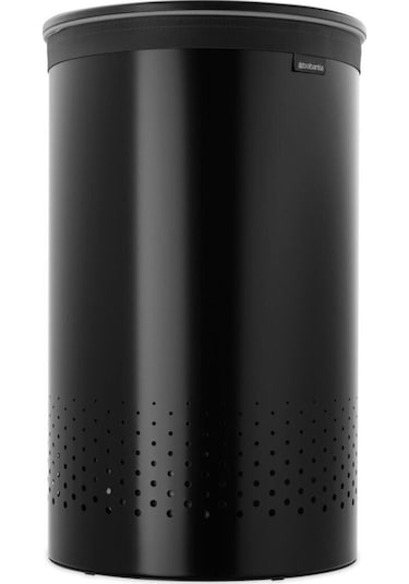 Brabantia Matt Black Plastik Kapaklı Çamaşır Sepeti 60lt Siyah