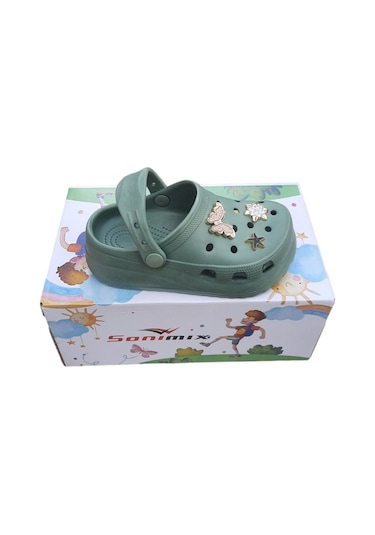 Sonimix Çocuk Ortopedik Cross Terlik Yesil