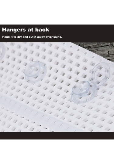 Wezone Banyo Tepsi Antipatlama Matı - Yumuşak Pamuklu Boyun Yastığı - Pvc Materyal - Beyaz - 125x36 Cm Diğer