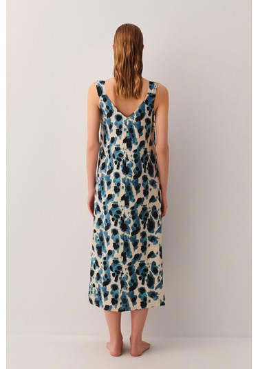 Suwen Francesca Plaj Elbisesi Sba25110p1293 Leopar Desenli Leopar