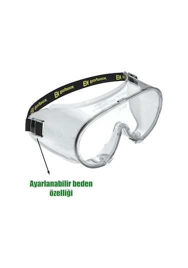 Baymax S1551 Koruyucu Gözlük Şeffaf Google İş Güvenlik Gözlüğü N11.3472