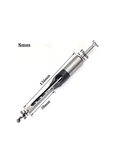 Kare Delik Matkap Uç Ağaç İşleme Zıvana Keski Seti 8mm 38 Elecall