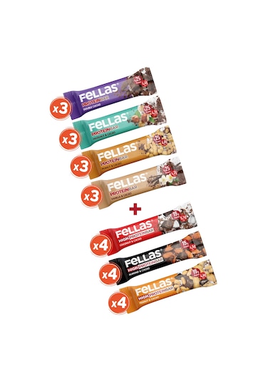 Fellas 24 Adet Protein Bar Süper Karma Kutu