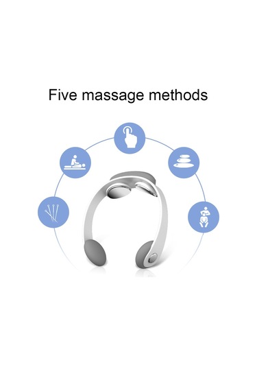 Butu Servikal Omurga Masajı Tens Mikro Akım Darbeli Askılı Boyun Masaj Cihazı Beyaz