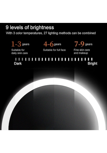 Sones Akıllı Led Masaüstü Makyaj Aynası Dolgu Işığı, Üç Işık Rengi Yeşil