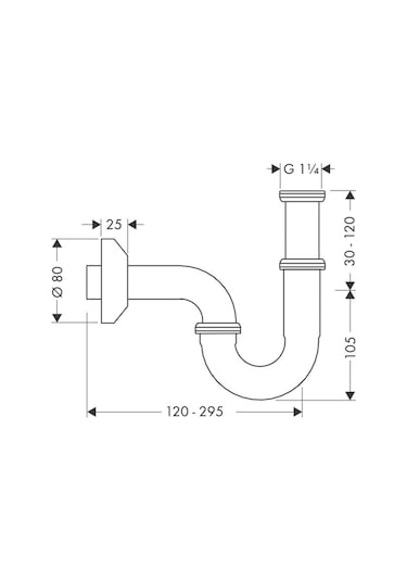 Hansgrohe Lavabo Sifonu - Krom