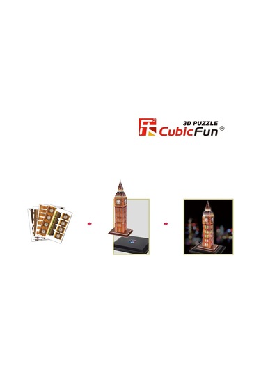 Cubic Fun 3D 28 Parça Puzzle Big Ben Saat Kulesi - Ingiltere Led