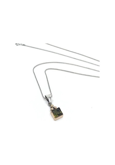 Tamamı El Üretimi Kare Zultanit Taş Gümüş Set Takım