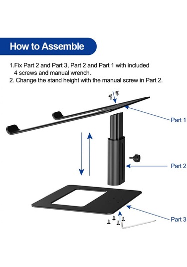 Ayarlanabilir Dizüstü Bilgisayar Standı Asansörlü Laptop Standı