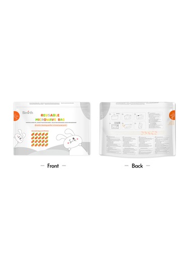 Geekyou Bebek Biberon Ve Emziği Mikrodalga Buhar Sterilizasyon Çantısı, Yeniden Kullanılabilir, 16 Adet/kutu, 20 Kullanım, Transparent Pencere S5005 Beyaz