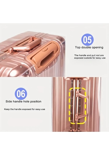 Chuangyinshop Su Gezgin 20 Inç Pvc Su Geçirmez Şeffaf Bavul Kılıfı Koruyucu